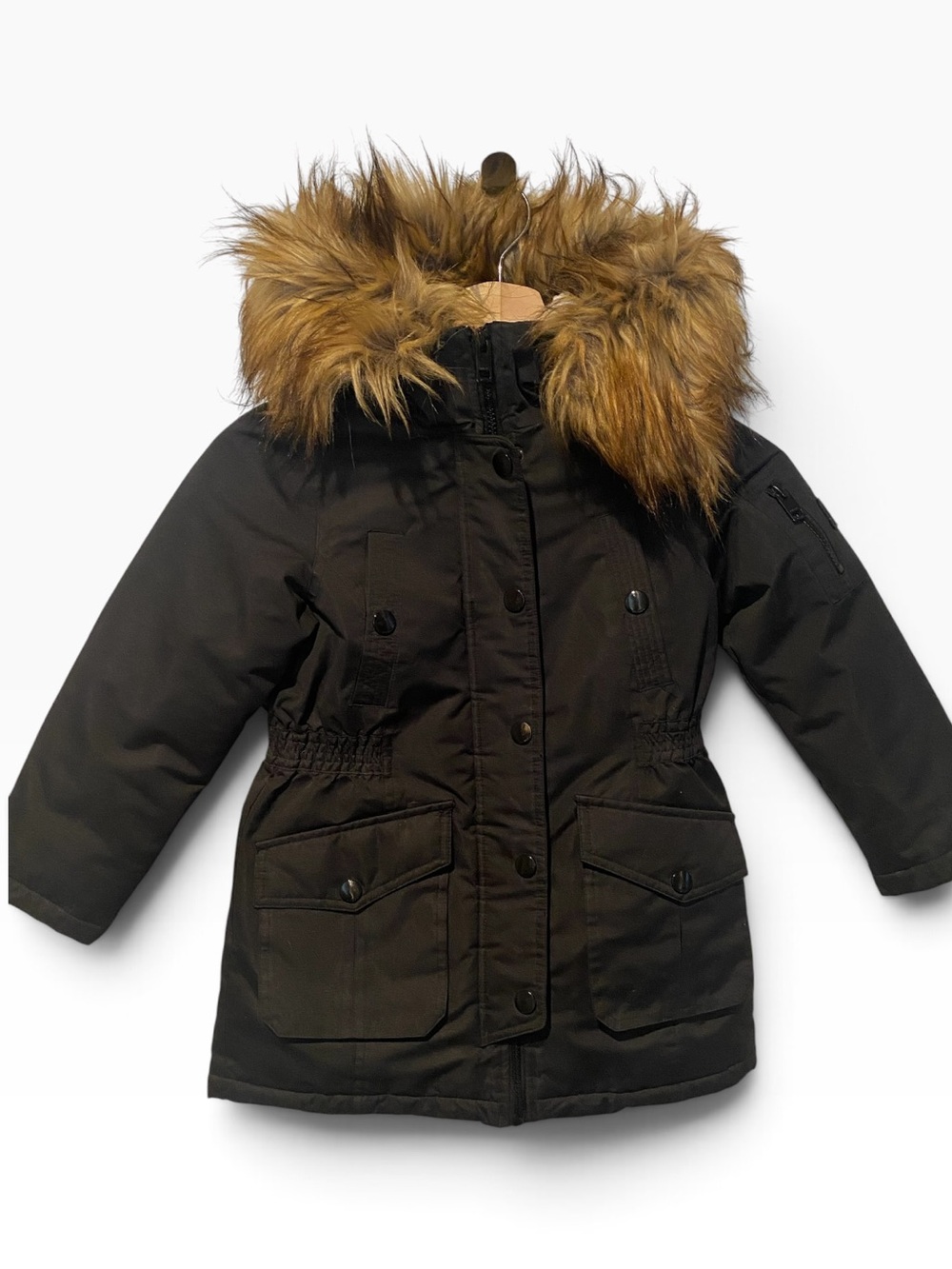 DIESEL FAUX FUR TRIM BOYS SZ 5/6 WINTER JACKET COAT